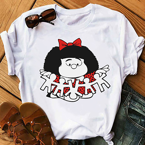 Inspired by Mafalda Cosplay Anime Cartoon Polyester / Cotton Blend Print Harajuku Graphic Kawaii T-shirt For Women's / Men's 
Inspired by Mafalda Cosplay Anime Cartoon Polyester / Cotton Blend Print Harajuku Graphic Kawaii T-shirt For Women's / Men's