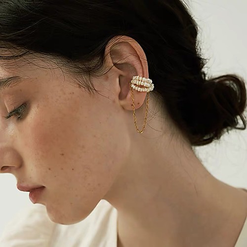 Freshwater Pearl Ear Cuff Ear Clips Magnet Single Earring Vintage Style Statement Stylish European Romantic Earrings Jewelry White For Christmas Birthday Gift Formal Festival
Freshwater Pearl Ear Cuff Ear Clips Magnet Single Earring Vintage Style Statement Stylish European Romantic Earrings Jewelry White For Christmas Birthday Gift Formal Festival