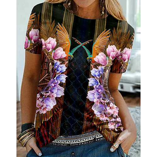 Women's Floral Theme 3D Printed Painting T shirt Floral Graphic 3D Print Round Neck Basic Tops Brown
Women's Floral Theme 3D Printed Painting T shirt Floral Graphic 3D Print Round Neck Basic Tops Brown
