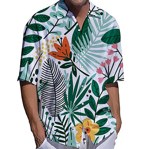 Men's Shirt 3D Print Leaves Plus Size 3D Print Button-Down Short Sleeve Casual Tops Casual Fashion Breathable Comfortable Green
Men's Shirt 3D Print Leaves Plus Size 3D Print Button-Down Short Sleeve Casual Tops Casual Fashion Breathable Comfortable Green