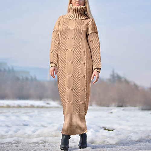 Women's Shift Dress Maxi long Dress Blue Yellow Blushing Pink Gray Khaki Black Red Long Sleeve Solid Color Patchwork Fall Winter Turtleneck Casual Loose 2021 S M L XL XXL 3XL 4XL 5XL / Plus Size
Women's Shift Dress Maxi long Dress Blue Yellow Blushing Pink Gray Khaki Black Red Long Sleeve Solid Color Patchwork Fall Winter Turtleneck Casual Loose 2021 S M L XL XXL 3XL 4XL 5XL / Plus Size