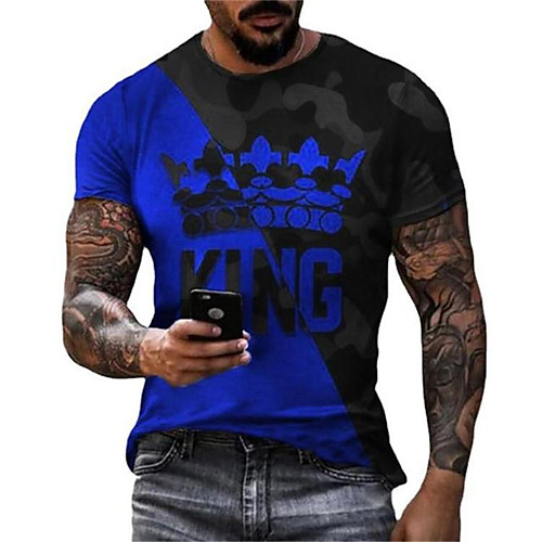 Men's Tee T shirt 3D Print Graphic King Plus Size Short Sleeve Casual Tops Basic Designer Slim Fit Big and Tall Blue Red Yellow
Men's Tee T shirt 3D Print Graphic King Plus Size Short Sleeve Casual Tops Basic Designer Slim Fit Big and Tall Blue Red Yellow