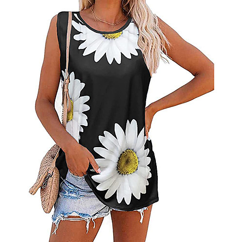 Women's Floral Theme Tank Top Vest Floral Daisy Print Round Neck Basic Streetwear Tops Blue Red Black
Women's Floral Theme Tank Top Vest Floral Daisy Print Round Neck Basic Streetwear Tops Blue Red Black