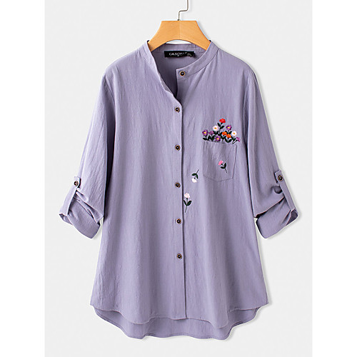 Women's Plus Size Tops Blouse Shirt Floral Embroidery Long Sleeve Round Neck Fall Summer Purple White Big Size L XL XXL 3XL 4XL
Women's Plus Size Tops Blouse Shirt Floral Embroidery Long Sleeve Round Neck Fall Summer Purple White Big Size L XL XXL 3XL 4XL