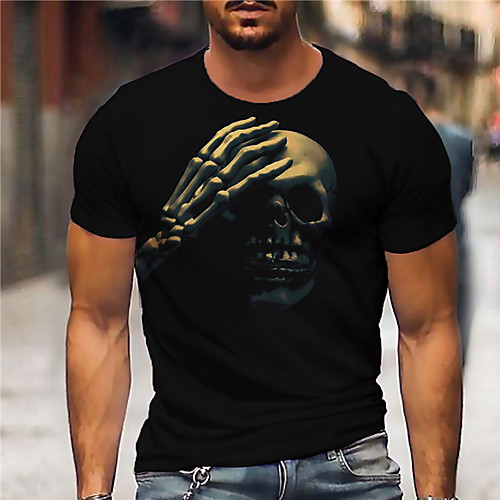 Men's Unisex Tee T shirt Shirt 3D Print Graphic Prints Skull Print Short Sleeve Daily Tops Casual Designer Big and Tall Black
Men's Unisex Tee T shirt Shirt 3D Print Graphic Prints Skull Print Short Sleeve Daily Tops Casual Designer Big and Tall Black