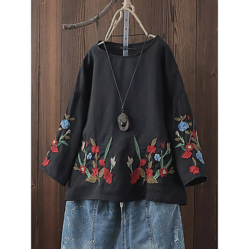 Women's Plus Size Tops Blouse Shirt Print Long Sleeve U Neck Yellow White Black Big Size L XL 2XL 3XL 4XL
Women's Plus Size Tops Blouse Shirt Print Long Sleeve U Neck Yellow White Black Big Size L XL 2XL 3XL 4XL