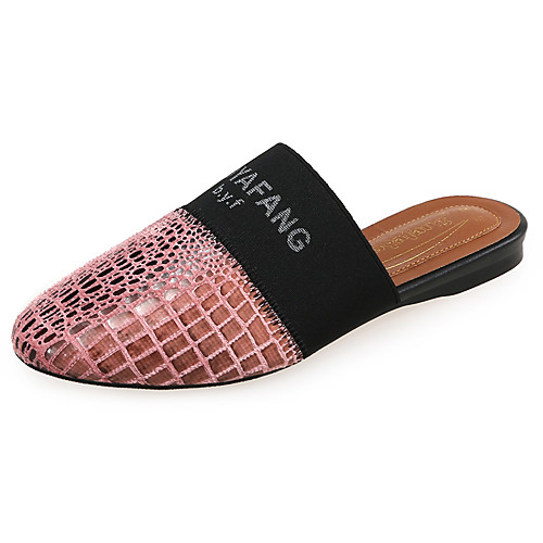 Women's Clogs & Mules Flat Heel Round Toe Suede Color Block Almond Pink Green
Women's Clogs & Mules Flat Heel Round Toe Suede Color Block Almond Pink Green