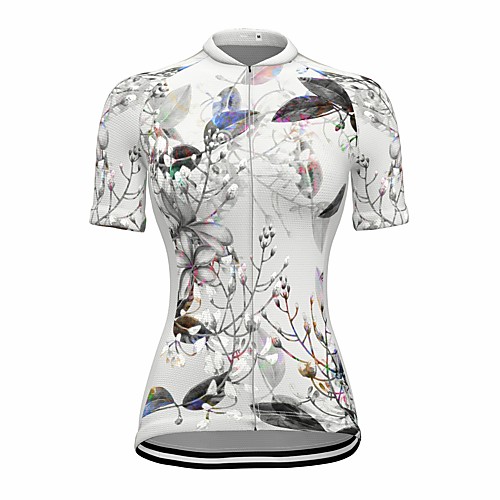 21Grams Women's Short Sleeve Cycling Jersey Summer Spandex White Floral Botanical Bike Top Mountain Bike MTB Road Bike Cycling Quick Dry Moisture Wicking Sports Clothing Apparel / Stretchy
21Grams Women's Short Sleeve Cycling Jersey Summer Spandex White Floral Botanical Bike Top Mountain Bike MTB Road Bike Cycling Quick Dry Moisture Wicking Sports Clothing Apparel / Stretchy