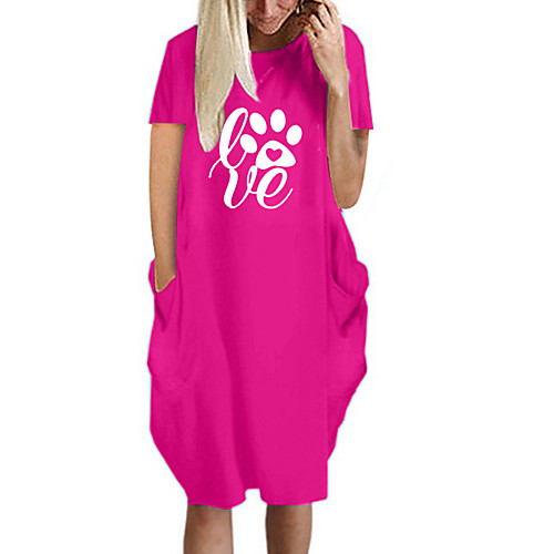Women's T Shirt Dress Tee Dress Knee Length Dress Blue Yellow Fuchsia Gray Green White Black Short Sleeve Letter Spring Summer Round Neck Casual Oversized 2021 S M L XL XXL 3XL 4XL 5XL
Women's T Shirt Dress Tee Dress Knee Length Dress Blue Yellow Fuchsia Gray Green White Black Short Sleeve Letter Spring Summer Round Neck Casual Oversized 2021 S M L XL XXL 3XL 4XL 5XL