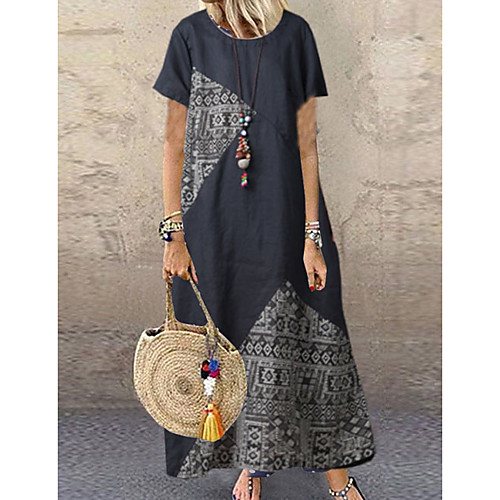 Women's A Line Dress Midi Dress Black Short Sleeve Pattern Summer Casual 2021 Large size L (recommended 110-130 kg) Large size M (recommended 90-110 kg) Large size XXL (recommended 150-170 kg) Large
Women's A Line Dress Midi Dress Black Short Sleeve Pattern Summer Casual 2021 Large size L (recommended 110-130 kg) Large size M (recommended 90-110 kg) Large size XXL (recommended 150-170 kg) Large