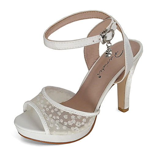 Women's Wedding Shoes High Heel Open Toe Wedding Sandals Party Wedding Satin Mesh Flower Floral Solid Colored White
Women's Wedding Shoes High Heel Open Toe Wedding Sandals Party Wedding Satin Mesh Flower Floral Solid Colored White