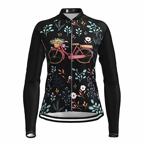 21Grams Women's Long Sleeve Cycling Jersey Spandex Black Floral Botanical Bike Top Mountain Bike MTB Road Bike Cycling Sports Clothing Apparel / Stretchy / Athleisure
21Grams Women's Long Sleeve Cycling Jersey Spandex Black Floral Botanical Bike Top Mountain Bike MTB Road Bike Cycling Sports Clothing Apparel / Stretchy / Athleisure