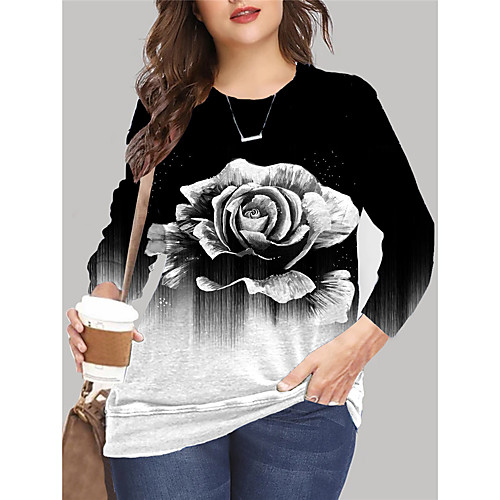 Women's Plus Size Tops Pullover Sweatshirt Floral Graphic Print Long Sleeve Crewneck Basic Fall Summer Blue Green Black Big Size XL XXL 3XL 4XL 5XL
Women's Plus Size Tops Pullover Sweatshirt Floral Graphic Print Long Sleeve Crewneck Basic Fall Summer Blue Green Black Big Size XL XXL 3XL 4XL 5XL