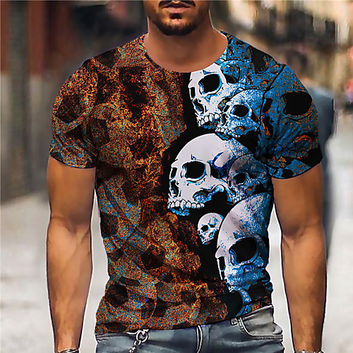 Men's Unisex Tee T shirt Shirt 3D Print Graphic Prints Skull Print Short Sleeve Daily Tops Casual Designer Big and Tall Brown
Men's Unisex Tee T shirt Shirt 3D Print Graphic Prints Skull Print Short Sleeve Daily Tops Casual Designer Big and Tall Brown