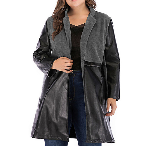 Women's Plus Size Faux Leather Jacket Pocket Plain Long Lapel Causal Fall Winter Black Big Size XL XXL 3XL 4XL 5XL
Women's Plus Size Faux Leather Jacket Pocket Plain Long Lapel Causal Fall Winter Black Big Size XL XXL 3XL 4XL 5XL