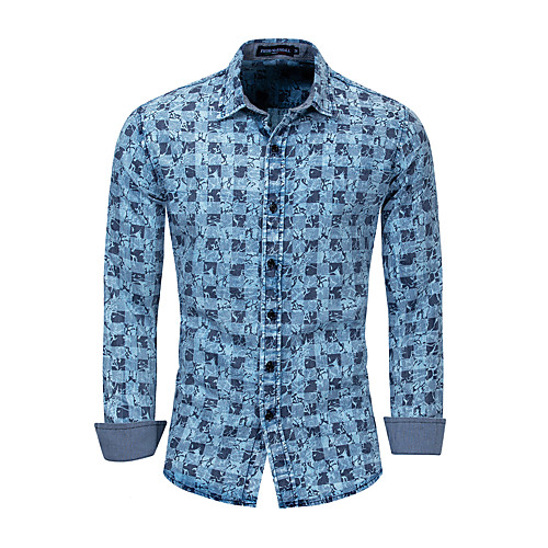Men's Shirt Color Block Button-Down Short Sleeve Street Tops Cotton Casual Nostalgic Comfortable Navy Blue Light Blue
Men's Shirt Color Block Button-Down Short Sleeve Street Tops Cotton Casual Nostalgic Comfortable Navy Blue Light Blue