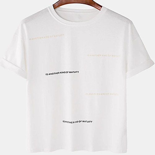 Men's Unisex Tee T shirt Hot Stamping Letter Plus Size Print Short Sleeve Casual Tops Cotton Basic Designer Big and Tall White
Men's Unisex Tee T shirt Hot Stamping Letter Plus Size Print Short Sleeve Casual Tops Cotton Basic Designer Big and Tall White