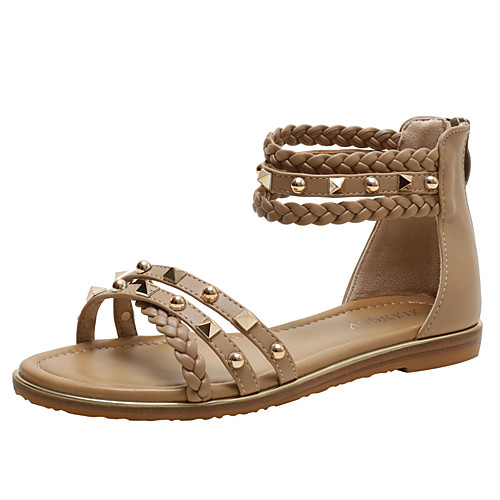 Women's Sandals Boho Bohemia Beach Flat Heel Open Toe PU Rivet Sparkling Glitter Solid Colored Almond Light Brown Black
Women's Sandals Boho Bohemia Beach Flat Heel Open Toe PU Rivet Sparkling Glitter Solid Colored Almond Light Brown Black