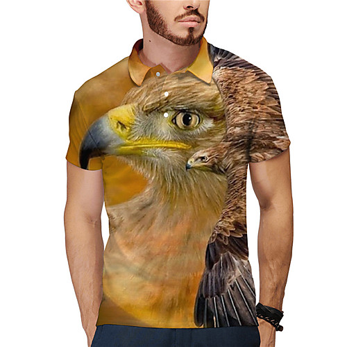 Men's Golf Shirt Tennis Shirt 3D Print Eagle Animal Button-Down Short Sleeve Street Tops Casual Fashion Cool Yellow / Sports
Men's Golf Shirt Tennis Shirt 3D Print Eagle Animal Button-Down Short Sleeve Street Tops Casual Fashion Cool Yellow / Sports