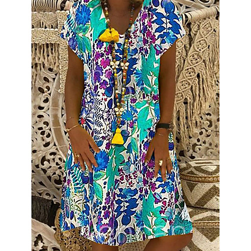Women's A Line Dress Knee Length Dress Purple Green Short Sleeve Floral Summer V Neck Elegant Casual 2021 S M L XL XXL 3XL 4XL 5XL
Women's A Line Dress Knee Length Dress Purple Green Short Sleeve Floral Summer V Neck Elegant Casual 2021 S M L XL XXL 3XL 4XL 5XL