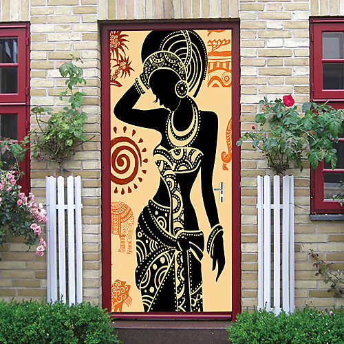 2pcs Self-adhesive Creative African Girl Door Stickers For Living Room Diy Decoration Home Waterproof Wall Stickers
2pcs Self-adhesive Creative African Girl Door Stickers For Living Room Diy Decoration Home Waterproof Wall Stickers