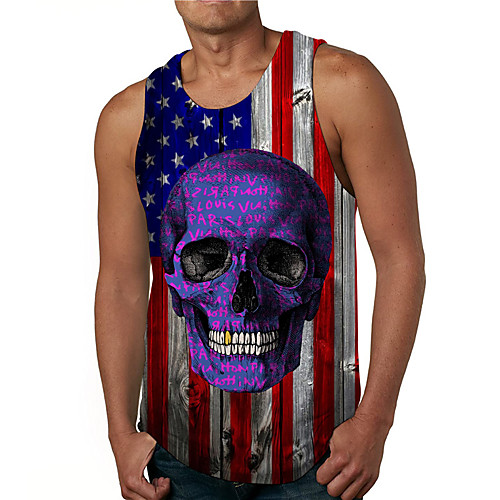 Men's Tank Top Undershirt 3D Print Graphic Prints Skull Print Sleeveless Daily Tops Casual Designer Big and Tall Blue
Men's Tank Top Undershirt 3D Print Graphic Prints Skull Print Sleeveless Daily Tops Casual Designer Big and Tall Blue