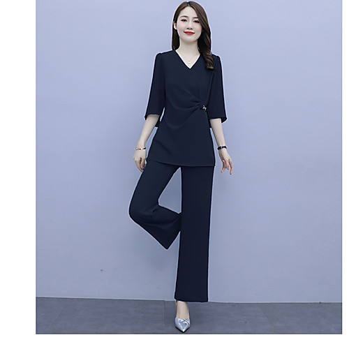 Women's Coat Office / Career Spring Summer Regular Coat V Neck Regular Fit Casual / Daily Jacket Solid Color Pure Color Navy Water Blue
Women's Coat Office / Career Spring Summer Regular Coat V Neck Regular Fit Casual / Daily Jacket Solid Color Pure Color Navy Water Blue