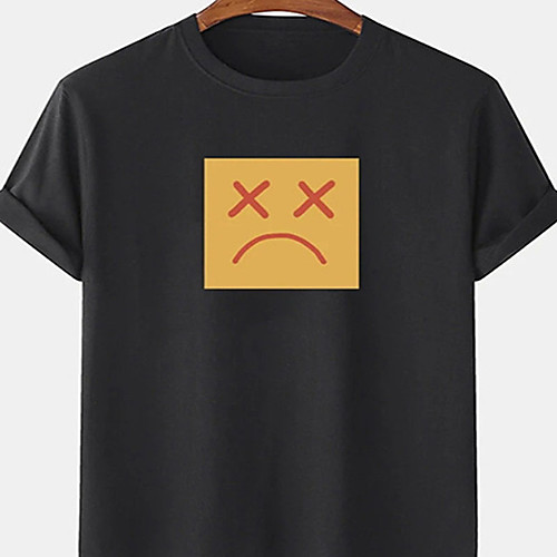 Men's Unisex Tee T shirt Hot Stamping Emoji Face Plus Size Print Short Sleeve Casual Tops Cotton Basic Designer Big and Tall White Black Khaki
Men's Unisex Tee T shirt Hot Stamping Emoji Face Plus Size Print Short Sleeve Casual Tops Cotton Basic Designer Big and Tall White Black Khaki