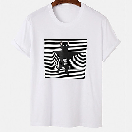 Men's Unisex Tee T shirt Hot Stamping Striped Cat Graphic Prints Plus Size Print Short Sleeve Casual Tops Cotton Basic Designer Big and Tall White Black Khaki
Men's Unisex Tee T shirt Hot Stamping Striped Cat Graphic Prints Plus Size Print Short Sleeve Casual Tops Cotton Basic Designer Big and Tall White Black Khaki