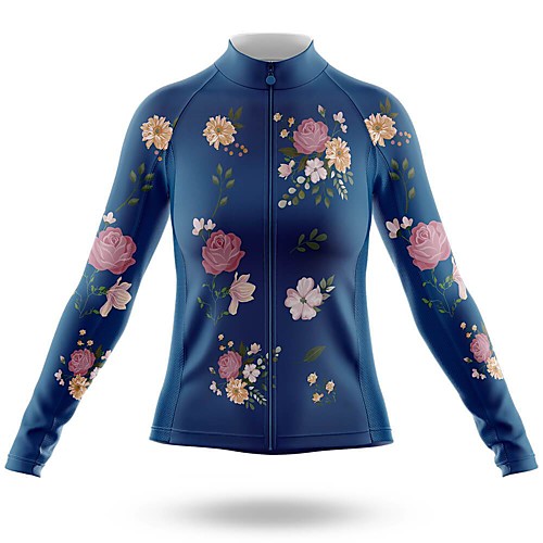 21Grams Women's Long Sleeve Cycling Jersey Spandex Blue Floral Botanical Bike Top Mountain Bike MTB Road Bike Cycling Quick Dry Moisture Wicking Sports Clothing Apparel / Stretchy / Athleisure
21Grams Women's Long Sleeve Cycling Jersey Spandex Blue Floral Botanical Bike Top Mountain Bike MTB Road Bike Cycling Quick Dry Moisture Wicking Sports Clothing Apparel / Stretchy / Athleisure