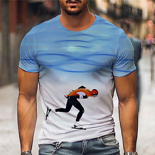 Men's Tee T shirt Shirt 3D Print Graphic Prints Human Print Short Sleeve Daily Tops Casual Designer Big and Tall Blue
Men's Tee T shirt Shirt 3D Print Graphic Prints Human Print Short Sleeve Daily Tops Casual Designer Big and Tall Blue