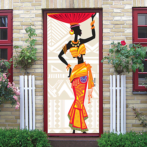 2pcs Self-adhesive Creative African Girl Door Stickers For Living Room Diy Decoration Home Waterproof Wall Stickers
2pcs Self-adhesive Creative African Girl Door Stickers For Living Room Diy Decoration Home Waterproof Wall Stickers