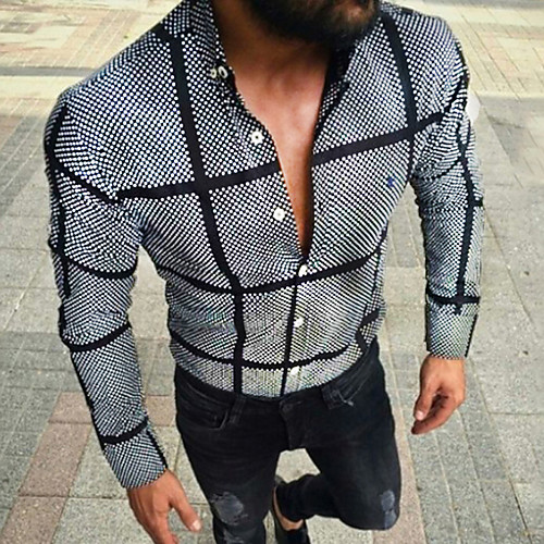Men's Shirt Checkered Button-Down Short Sleeve Casual Tops Casual Fashion Breathable Comfortable Gray
Men's Shirt Checkered Button-Down Short Sleeve Casual Tops Casual Fashion Breathable Comfortable Gray