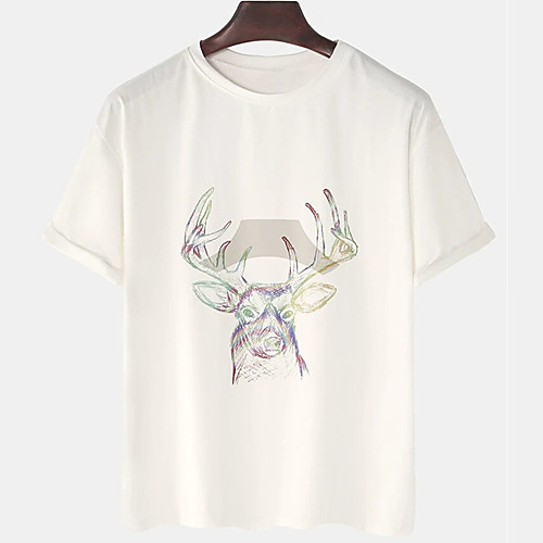 Men's Unisex Tee T shirt Hot Stamping Graphic Prints Deer Animal Plus Size Print Short Sleeve Casual Tops Cotton Basic Designer Big and Tall White Black
Men's Unisex Tee T shirt Hot Stamping Graphic Prints Deer Animal Plus Size Print Short Sleeve Casual Tops Cotton Basic Designer Big and Tall White Black