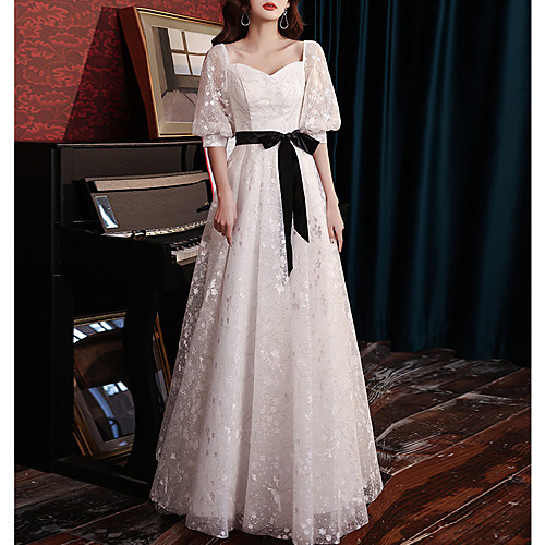 A-Line Elegant Vintage Engagement Formal Evening Dress Sweetheart Neckline Half Sleeve Floor Length Lace with Sash / Ribbon Embroidery 2021
A-Line Elegant Vintage Engagement Formal Evening Dress Sweetheart Neckline Half Sleeve Floor Length Lace with Sash / Ribbon Embroidery 2021