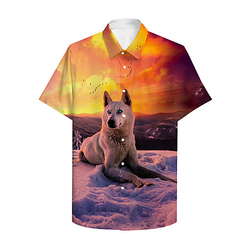 Men's Shirt 3D Print Dog Scenery Animal Plus Size 3D Print Button-Down Short Sleeve Casual Tops Casual Fashion Breathable Comfortable Yellow / Sports
Men's Shirt 3D Print Dog Scenery Animal Plus Size 3D Print Button-Down Short Sleeve Casual Tops Casual Fashion Breathable Comfortable Yellow / Sports