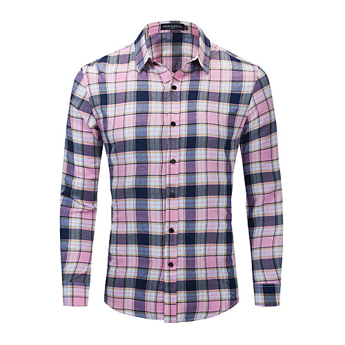 Men's Shirt Plaid Button-Down Long Sleeve Street Tops Cotton Casual Comfortable Blushing Pink
Men's Shirt Plaid Button-Down Long Sleeve Street Tops Cotton Casual Comfortable Blushing Pink