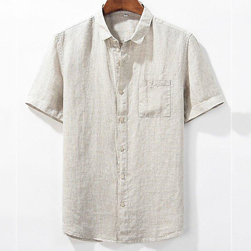 Men's Shirt Solid Colored Button-Down Short Sleeve Casual Tops Casual Fashion Breathable Comfortable Green White Black
Men's Shirt Solid Colored Button-Down Short Sleeve Casual Tops Casual Fashion Breathable Comfortable Green White Black