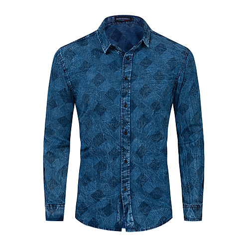 Men's Shirt Argyle Button-Down Long Sleeve Casual Tops 100% Cotton Lightweight Casual Fashion Breathable Blue
Men's Shirt Argyle Button-Down Long Sleeve Casual Tops 100% Cotton Lightweight Casual Fashion Breathable Blue