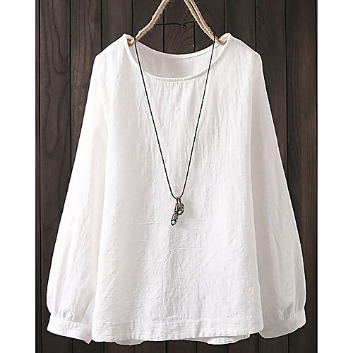 Women's Plus Size Tops Blouse Shirt Plain Long Sleeve Round Neck Spring Summer Light Blue Blue White Big Size L XL XXL XXXL 4XL
Women's Plus Size Tops Blouse Shirt Plain Long Sleeve Round Neck Spring Summer Light Blue Blue White Big Size L XL XXL XXXL 4XL