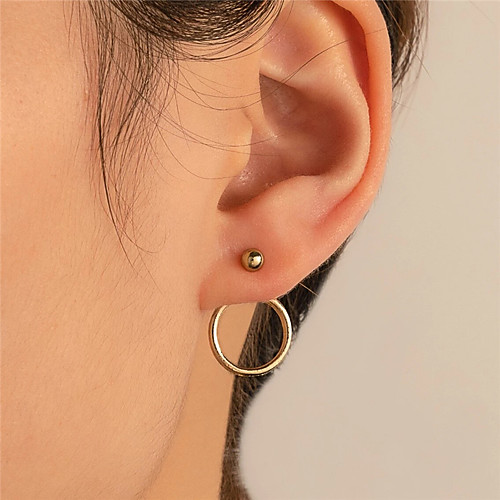 Women's Stud Earrings Earrings Circle Stylish Simple European Earrings Jewelry Gold For Street Vacation 1 Pair
Women's Stud Earrings Earrings Circle Stylish Simple European Earrings Jewelry Gold For Street Vacation 1 Pair