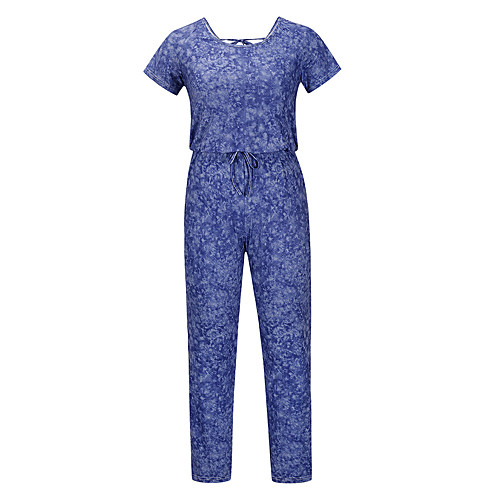 cross-border jumpsuit straight-leg pants 2021 european and american tie-dye printing short-sleeved tie-up waist slimming casual loose jumpsuit
cross-border jumpsuit straight-leg pants 2021 european and american tie-dye printing short-sleeved tie-up waist slimming casual loose jumpsuit