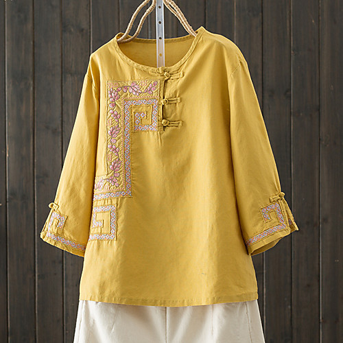 Women's Plus Size Tops Blouse Shirt Pattern Half Sleeve Round Neck Yellow Blushing Pink Light Purple Big Size One-Size
Women's Plus Size Tops Blouse Shirt Pattern Half Sleeve Round Neck Yellow Blushing Pink Light Purple Big Size One-Size