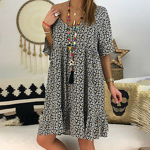 spot wish amazon ebay hot sale european and american women's loose flared sleeve printed dress factory outlet
spot wish amazon ebay hot sale european and american women's loose flared sleeve printed dress factory outlet