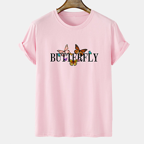 Men's Unisex Tee T shirt Hot Stamping Butterfly Graphic Prints Letter Plus Size Short Sleeve Casual Tops Cotton Basic Designer Big and Tall Blue Blushing Pink Orange
Men's Unisex Tee T shirt Hot Stamping Butterfly Graphic Prints Letter Plus Size Short Sleeve Casual Tops Cotton Basic Designer Big and Tall Blue Blushing Pink Orange