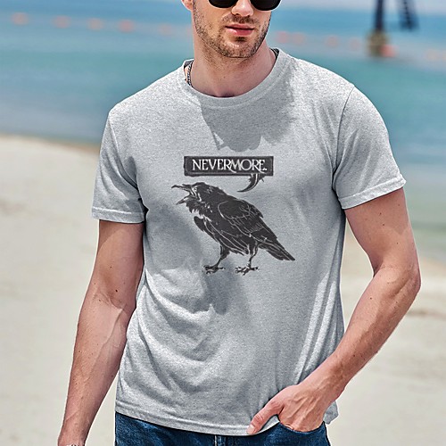 Men's Unisex Tee T shirt Hot Stamping Graphic Prints Bird Plus Size Print Short Sleeve Casual Tops Cotton Basic Designer Big and Tall White Gray
Men's Unisex Tee T shirt Hot Stamping Graphic Prints Bird Plus Size Print Short Sleeve Casual Tops Cotton Basic Designer Big and Tall White Gray