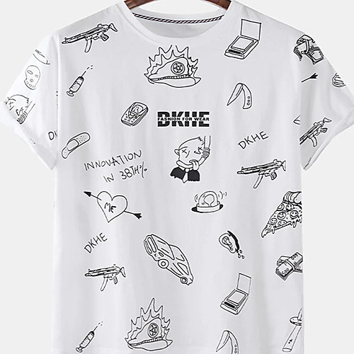 Men's Tee T shirt 3D Print Graphic Prints Letter Print Short Sleeve Daily Tops Casual Designer Big and Tall White Black
Men's Tee T shirt 3D Print Graphic Prints Letter Print Short Sleeve Daily Tops Casual Designer Big and Tall White Black