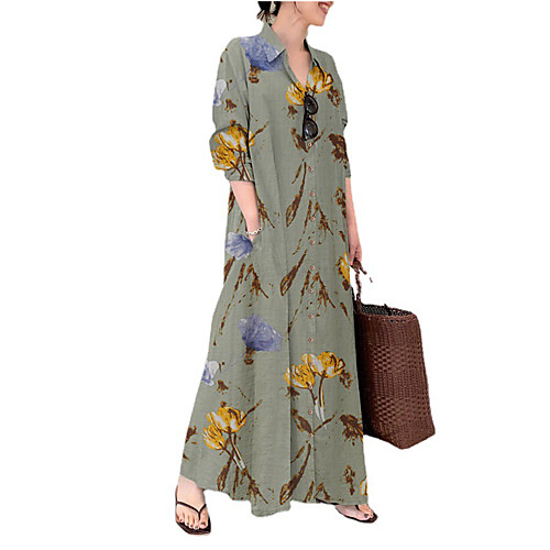 Women's Swing Dress Maxi long Dress Green Apricot Short Sleeve Print Spring Summer Casual 2021 S M L XL XXL XXXL 4XL 5XL
Women's Swing Dress Maxi long Dress Green Apricot Short Sleeve Print Spring Summer Casual 2021 S M L XL XXL XXXL 4XL 5XL