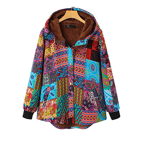 Women's Coat Daily Wear Fall Winter Regular Coat V Neck Regular Fit Casual Jacket Pattern Pocket Blue / Spring / Cotton
Women's Coat Daily Wear Fall Winter Regular Coat V Neck Regular Fit Casual Jacket Pattern Pocket Blue / Spring / Cotton