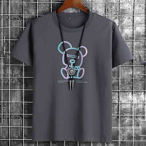 Men's Unisex Tee T shirt Hot Stamping Graphic Prints Bear Letter Plus Size Print Short Sleeve Casual Tops Cotton Basic Fashion Designer Big and Tall White Black Khaki
Men's Unisex Tee T shirt Hot Stamping Graphic Prints Bear Letter Plus Size Print Short Sleeve Casual Tops Cotton Basic Fashion Designer Big and Tall White Black Khaki